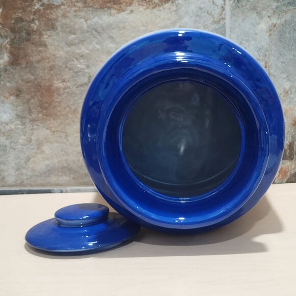 Vintage Blue Willow Canister with Lid Storage Jar Large - Picture 5 of 11